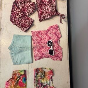 Colorful American Girl Doll Travel Set with Sunglasses